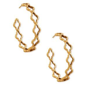 Kendra Scott Abbie Hoop Earrings In Vintage Gold